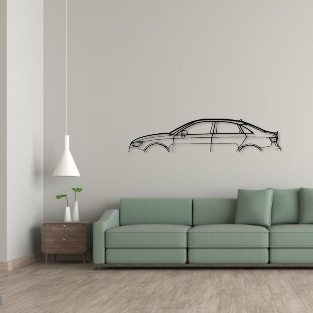 Декор на стену авто Audi RS3 2018 из металла 80 см (auto254)