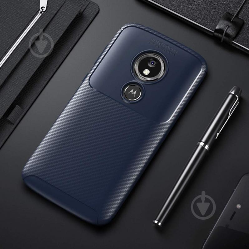 Чохол Carbon Case Motorola E5 Play Синій (hub_zkMm56369) - фото 2