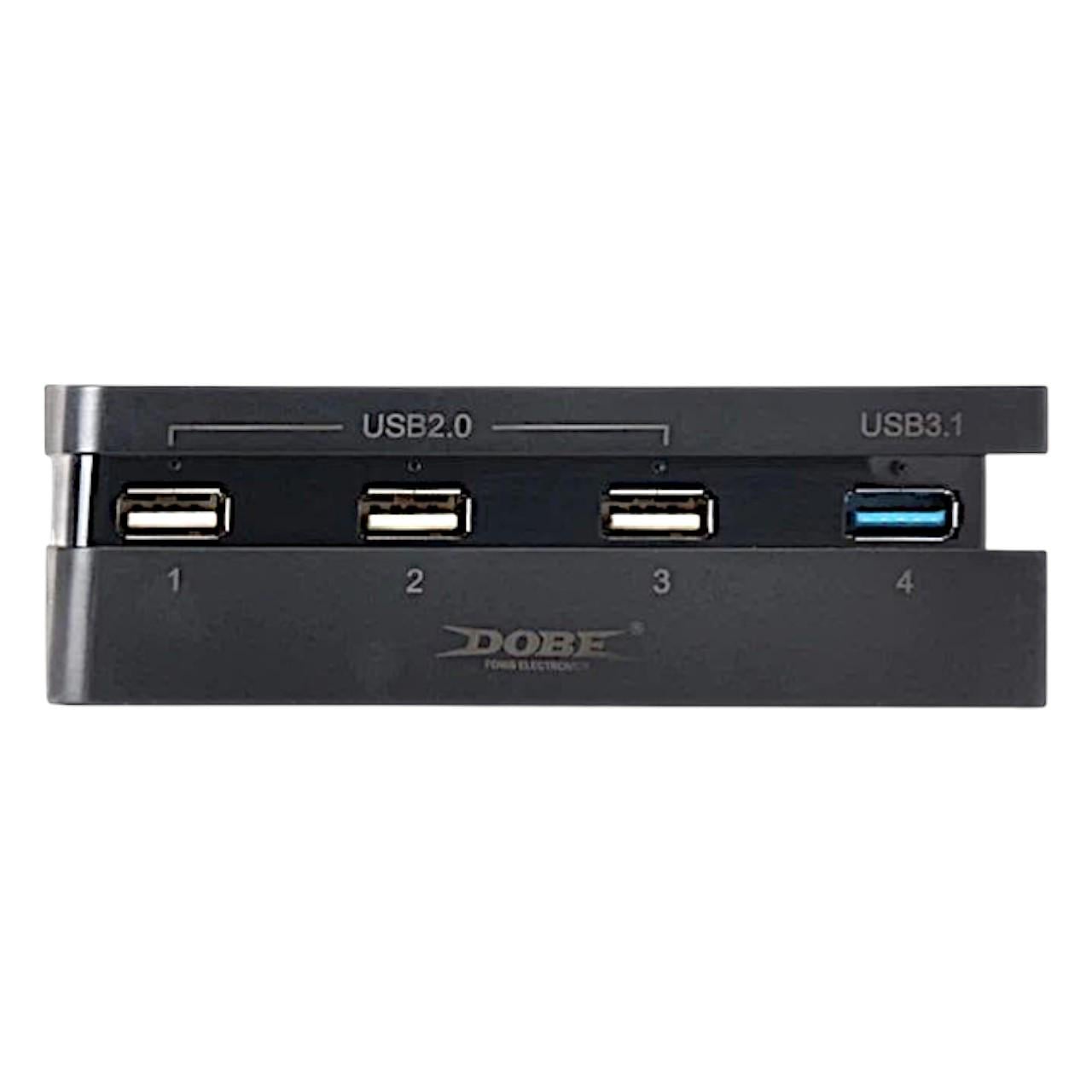 Розширювач Usb-портів USB HUB DOBE для Sony PlayStation 4 Slim на 4 USB порти Чорний Розширювач Usb-портів USB HUB DOBE для Sony PlayStation 4 Slim на 4 USB порти Чорний