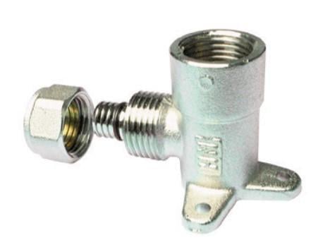 Муфта угловая с установочной рамой HENCO 20х1/2" (7-2004)