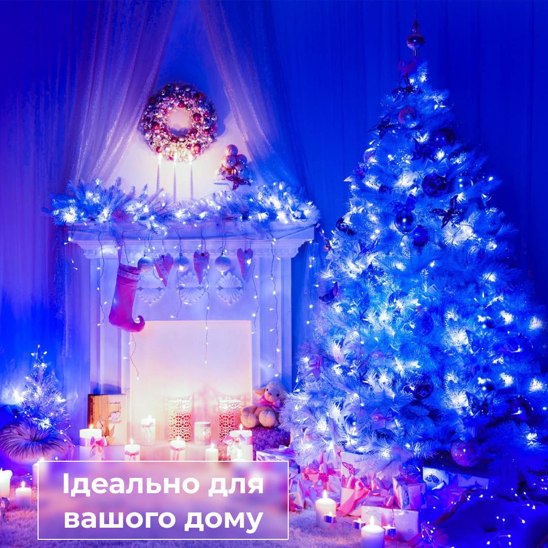 Гирлянда-нить светодиодная GarlandoPro 190 LED лампочек 8 режимов 18 м Синий (2942) - фото 5