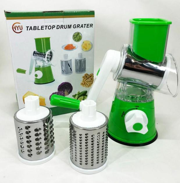 Овочерізка ручна механічна Tabletop Drum Grater для овочів та фруктів - фото 2 Овочерізка ручна механічна Tabletop Drum Grater для овочів та фруктів - фото 2