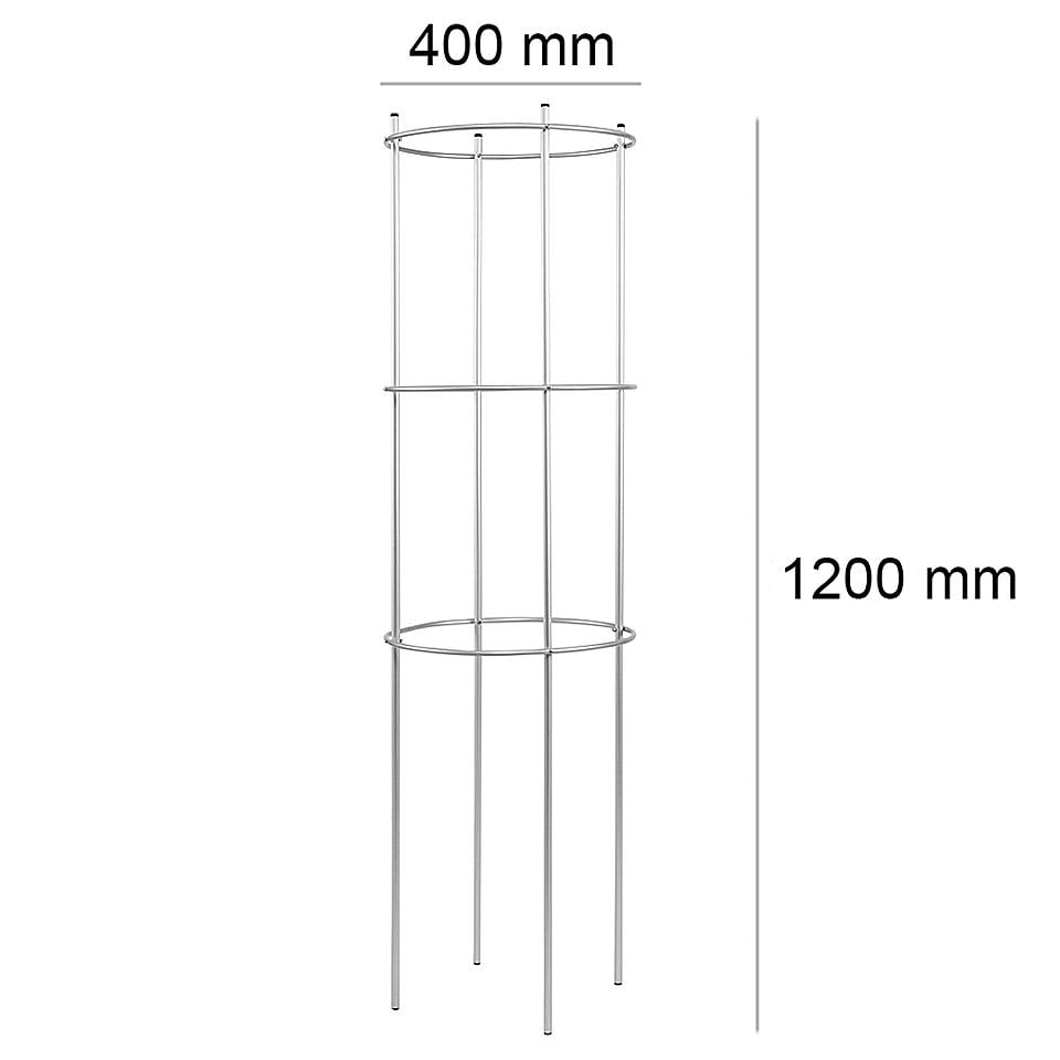 Опора для рослин кільцева шпалера на три кільця 1200х400х400 мм (КОШ-D13/D8-1200*400/3) - фото 2