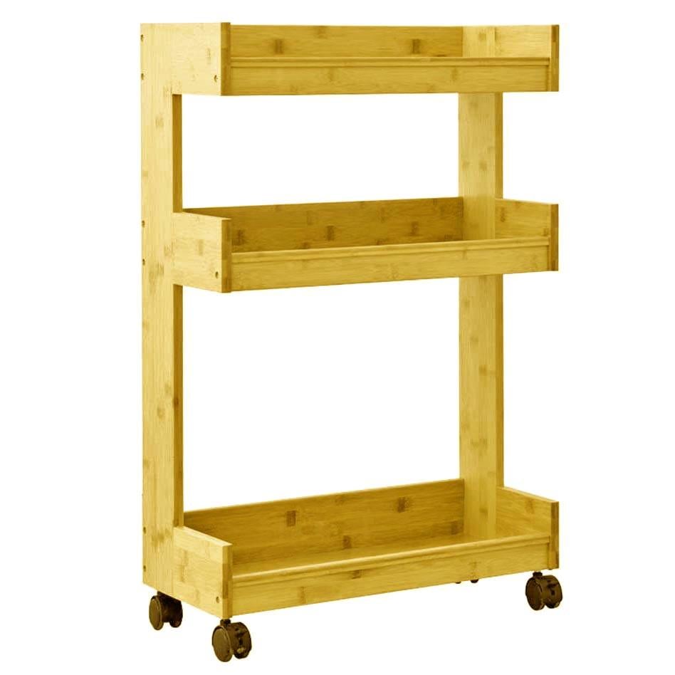 Этажерка для ванной из дерева на колесиках Тинорис Карри (АБТ-000103)