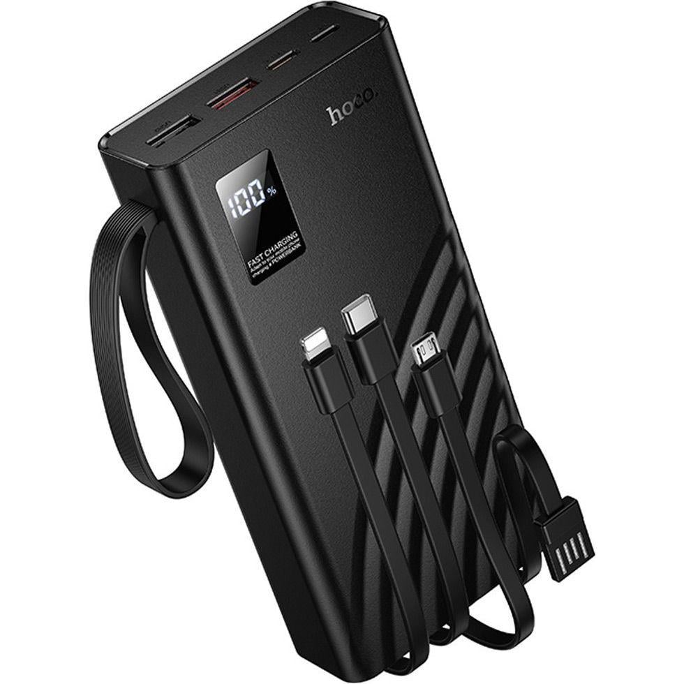 Батарея портативная Hoco J155 Shine 22,5W/PD20W/Light 4-Cable 20000mAh Black