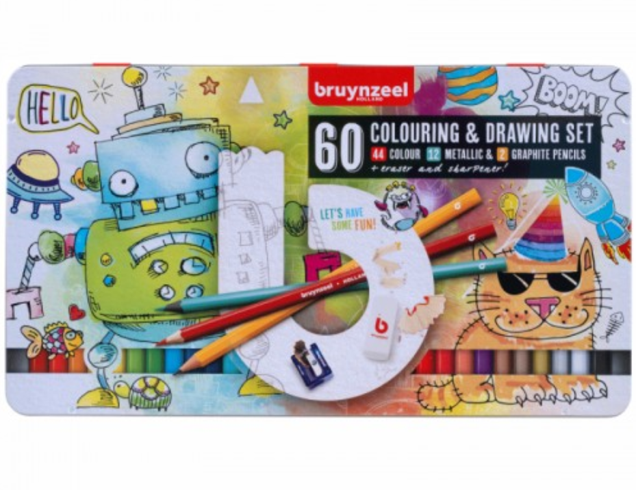 Набор карандашей SMALL ARTISTS Bruynzeel 58 шт. ластик/стругачка