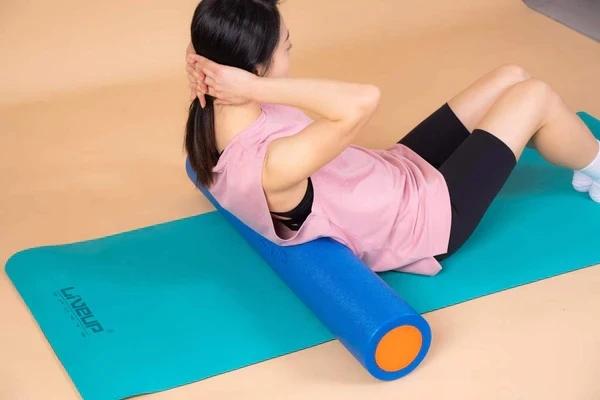 Ролик для йоги LiveUp YOGA FOAM ROLLER Сине-оранжевый (LS3764) - фото 4