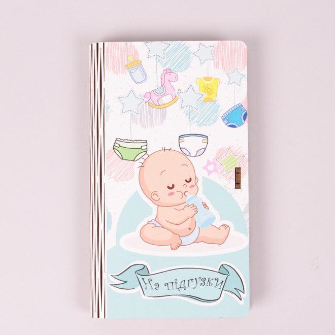 Конверт деревянный Flora "На підгузки" 11х19 см (33240) Конверт деревянный Flora "На підгузки" 11х19 см (33240)