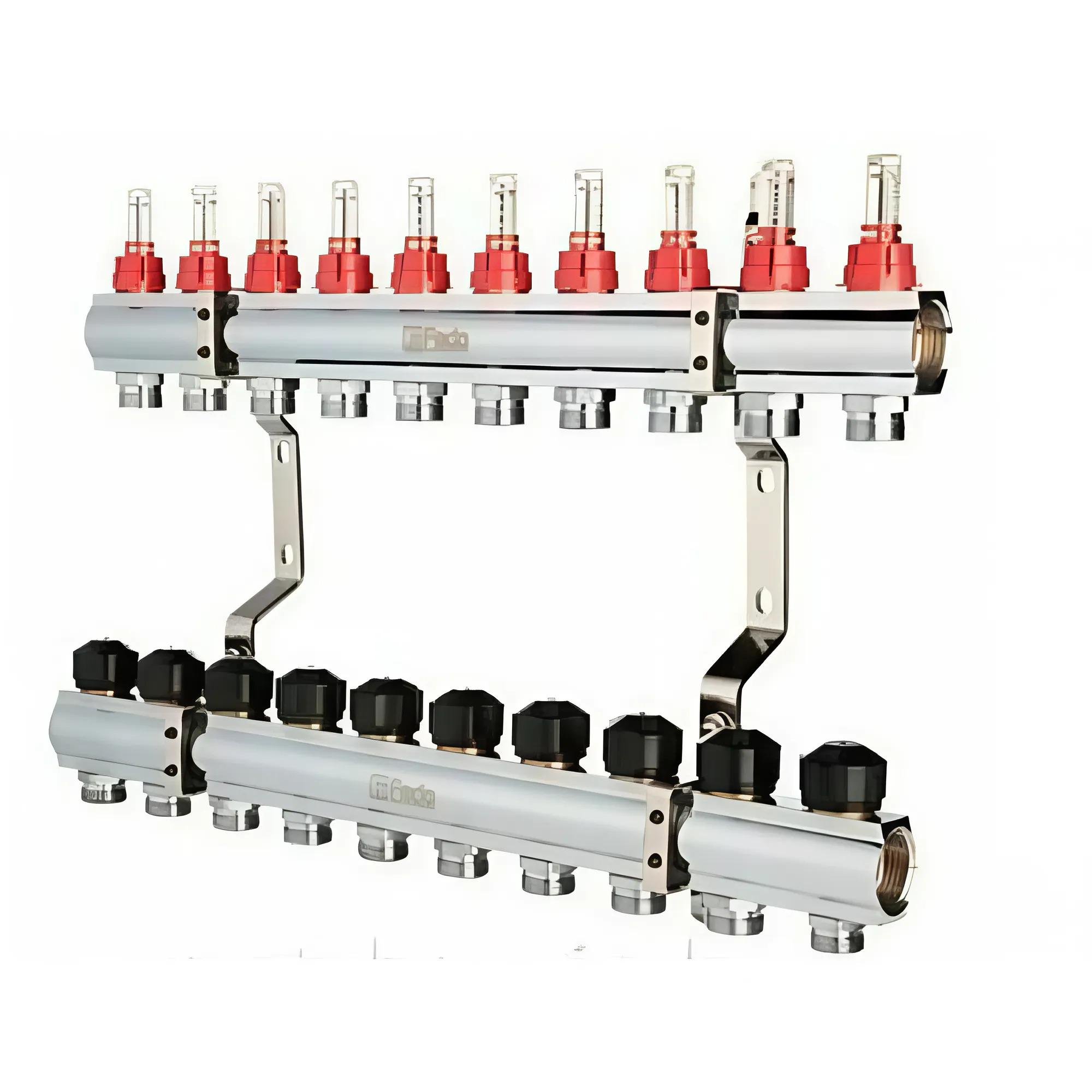 Коллектор FADO S.r.l из нержавеющей стали с расходомерами 10 выходов 1x3/4" (KRVS10) Коллектор FADO S.r.l из нержавеющей стали с расходомерами 10 выходов 1x3/4" (KRVS10)