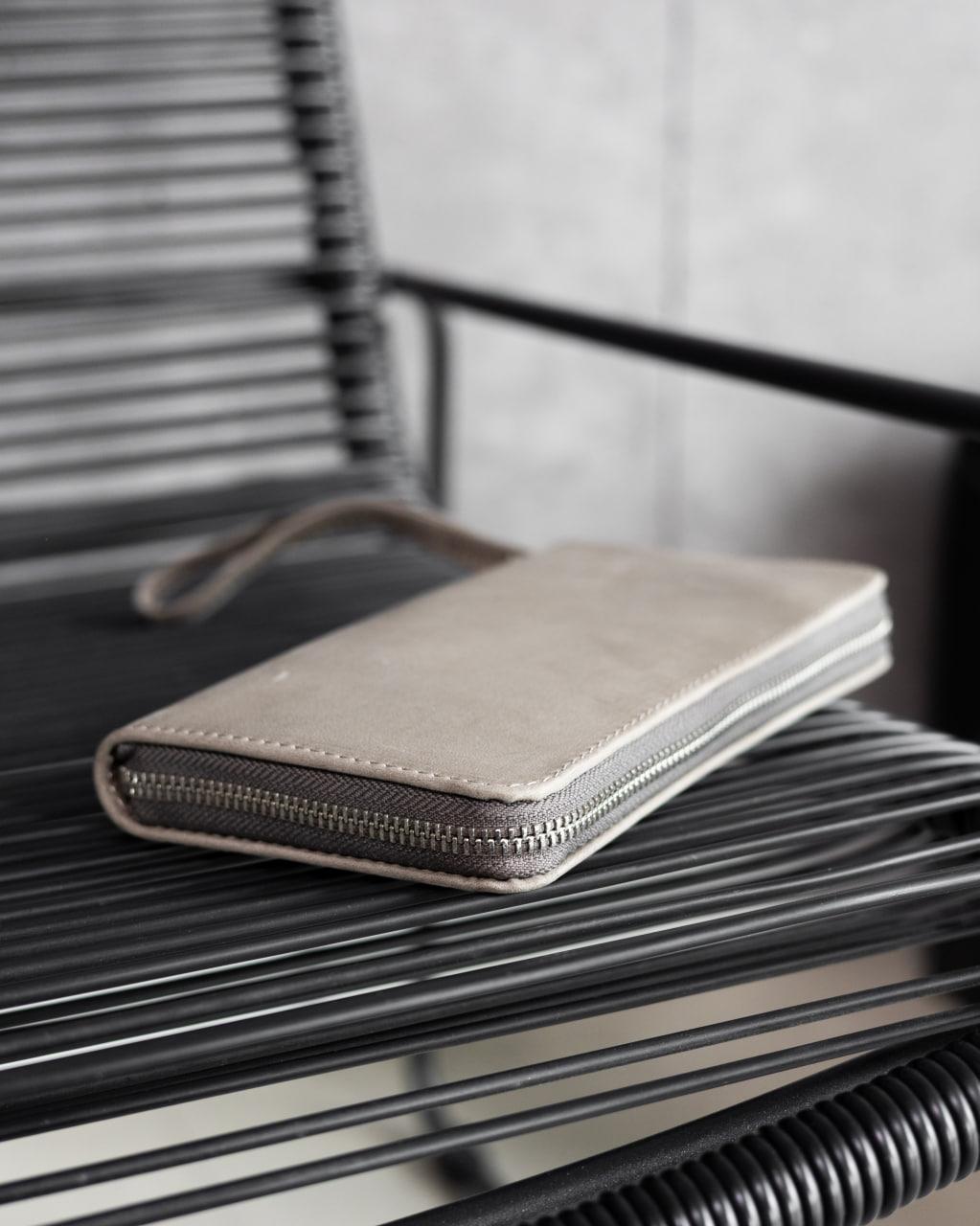 Клатч-гаманець шкіряний з натуральної шкіри Crazy Horse Сірий (2786206172) - фото 2 Клатч-гаманець шкіряний з натуральної шкіри Crazy Horse Сірий (2786206172) - фото 2