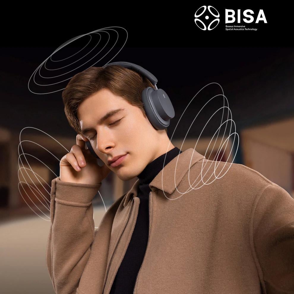 Навушники Baseus Bowie D05 Encok Wireless Headphone Gray - фото 9