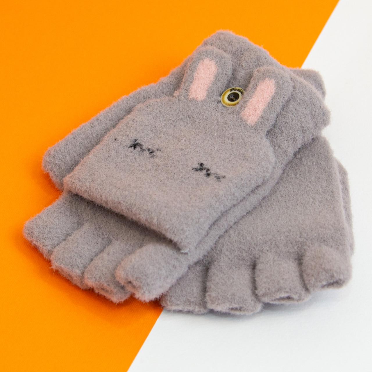 Перчатки зимние на 8 - 9 - 10 - 11 - 12 лет для девочек Сиреневый (20-25-5)