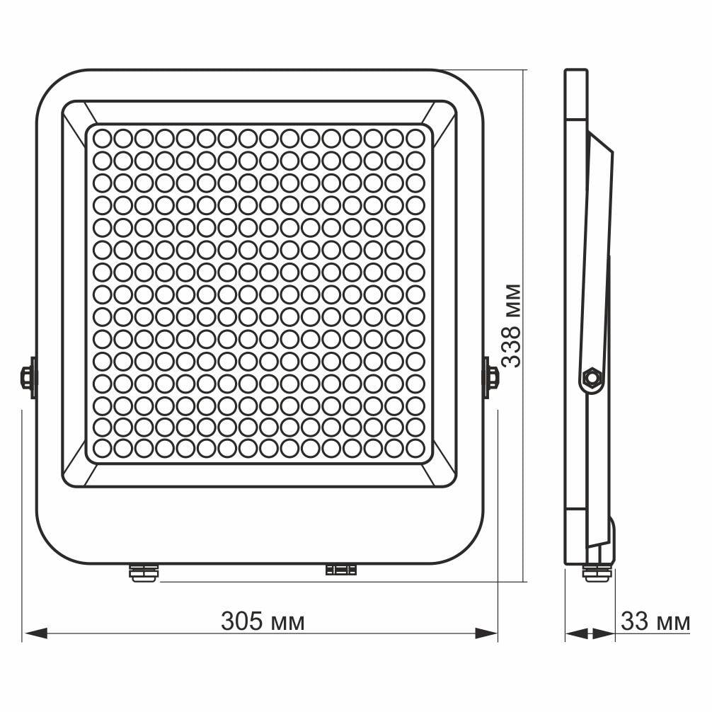 Прожектор Videx LED PREMIUM F2 200W 5000K - фото 5