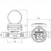 Лічильник холодної води GROSS ETK-UA 20/130 з штуцерами (11374257) - фото 2