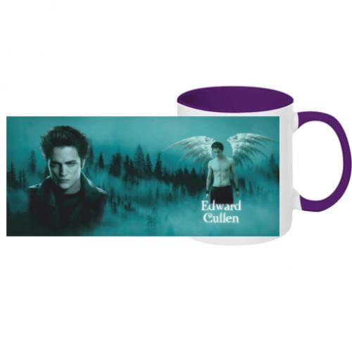 Кружка двухцветная с полной запечаткой Edward Cullen 320 мл Белый с фиолетовым (18451654-41-208033)