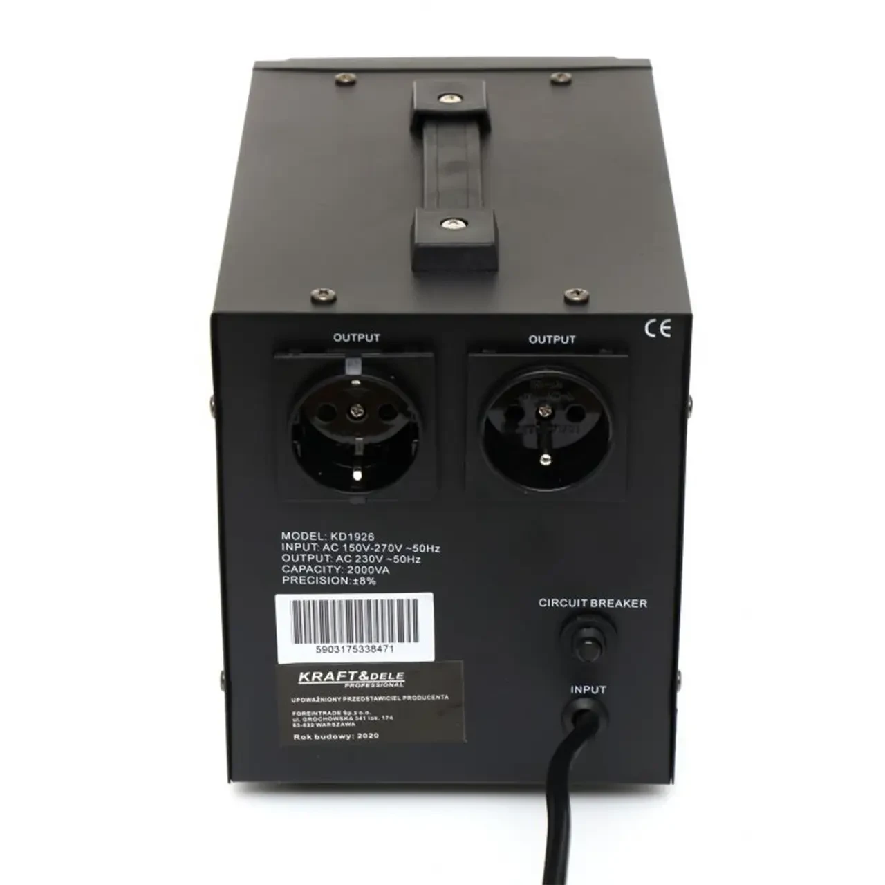 Стабилизатор напряжения Kraft&Dele KD1926 2000 ВА 230 В (1985650414) - фото 9