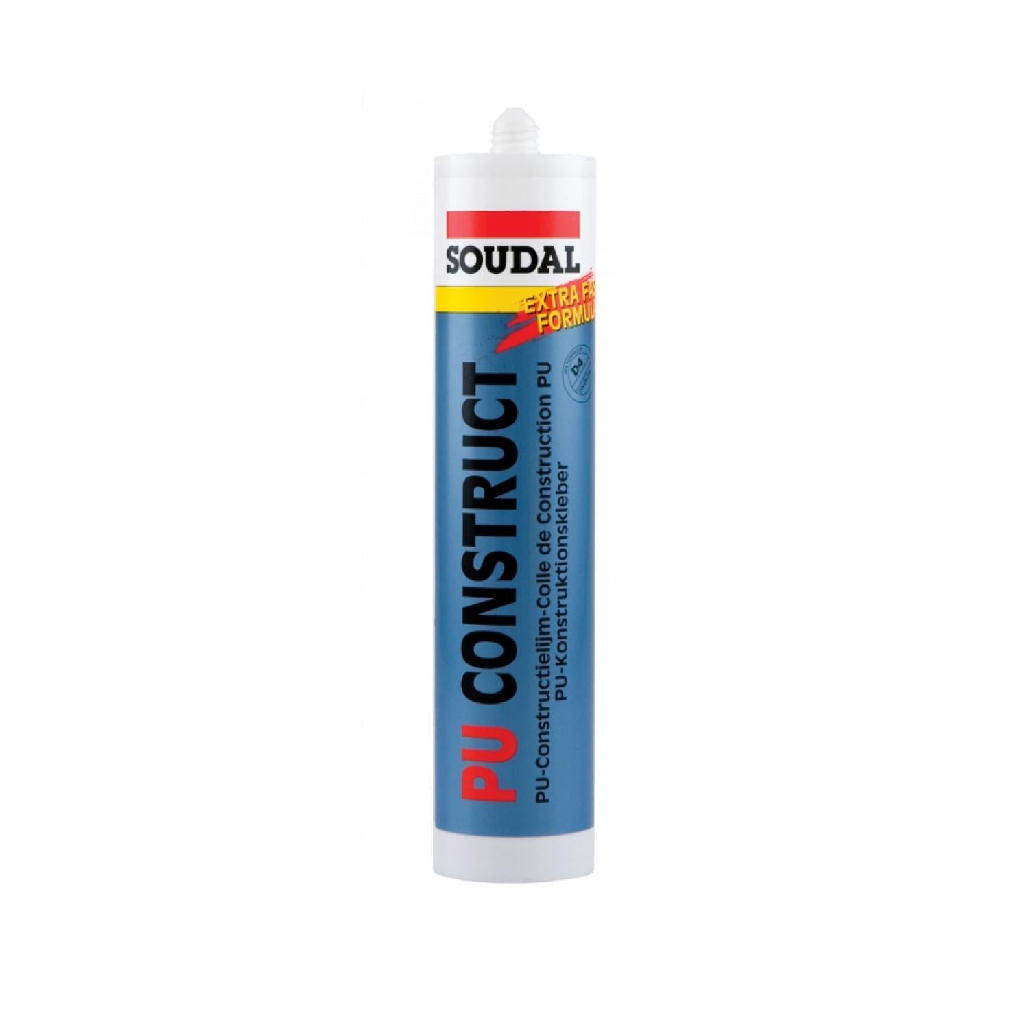 Клей для дерева SOUDAL PU Construct полиуретановый влагостойкий 310 мл 3 шт. Бело-бежевый (000030000060PC3100)