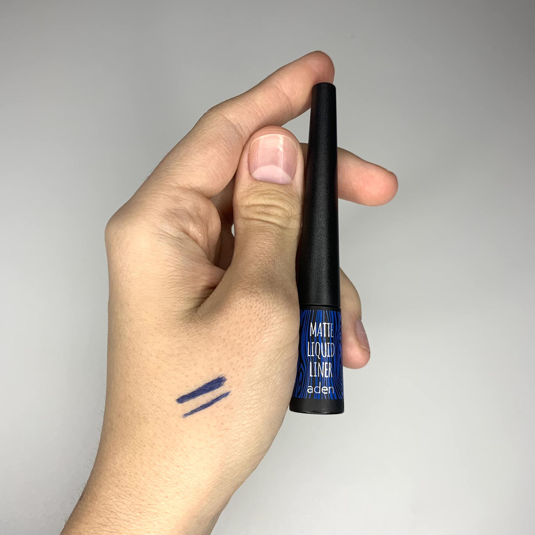 Подводка для век Aden Cosmetics Matte Liquid Liner Blue (a076) - фото 3