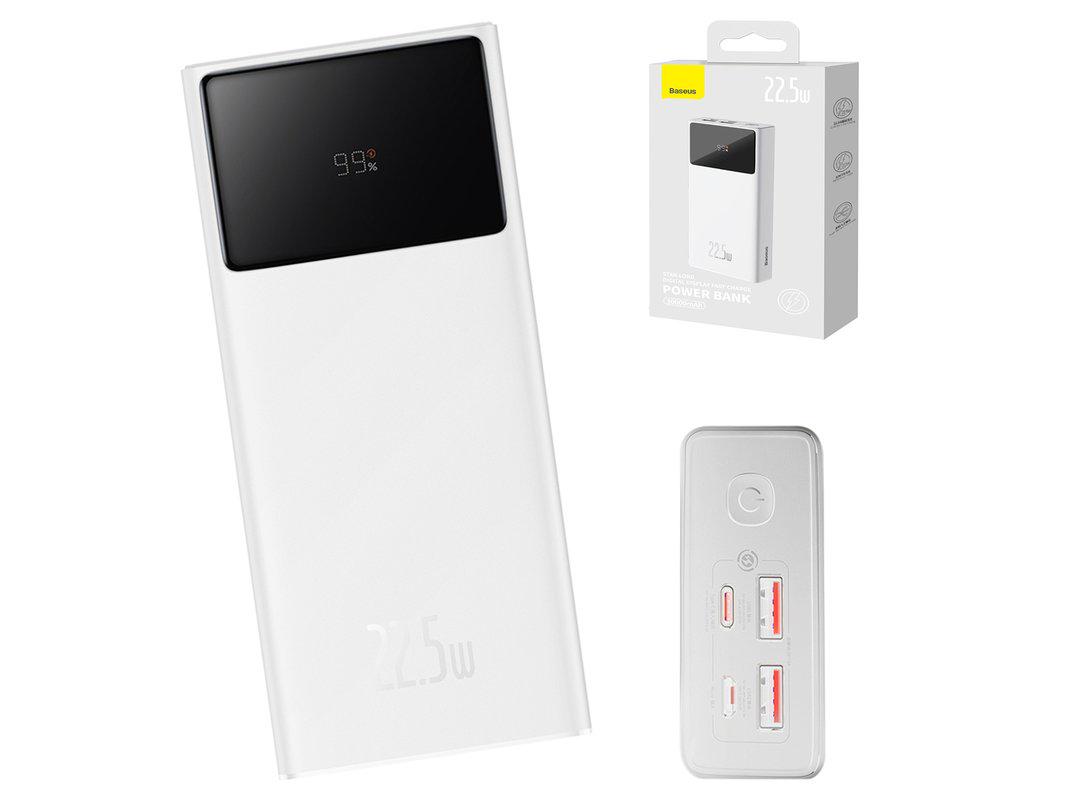 Повербанк Baseus Star-Lord 30000 mAh 22,5W White (PPXJ060102) - фото 3