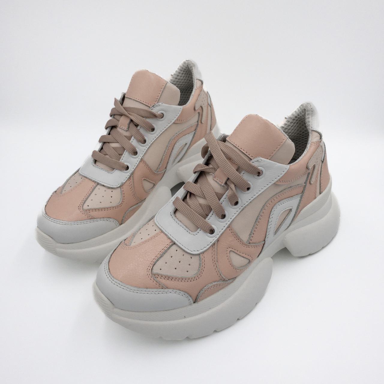 Кросівки жіночі Bistfor шкіра р. 39 Білий/Рожевий