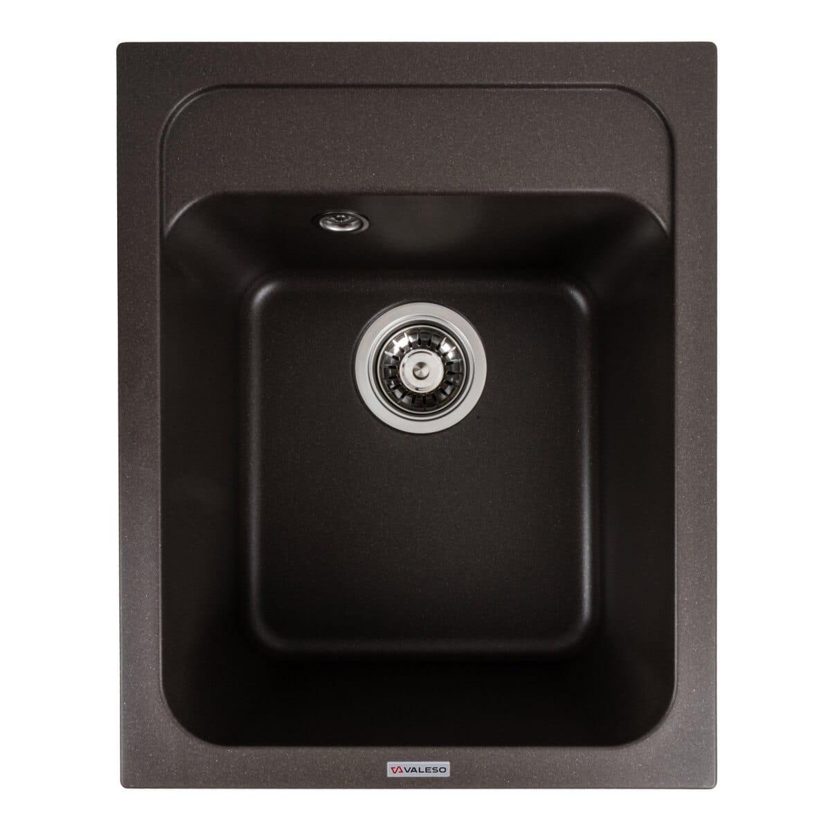 Мойка гранитная Valeso Korrado 400х500 врезная прямоугольная Темная скала матовый (PLTM-SP000047410)