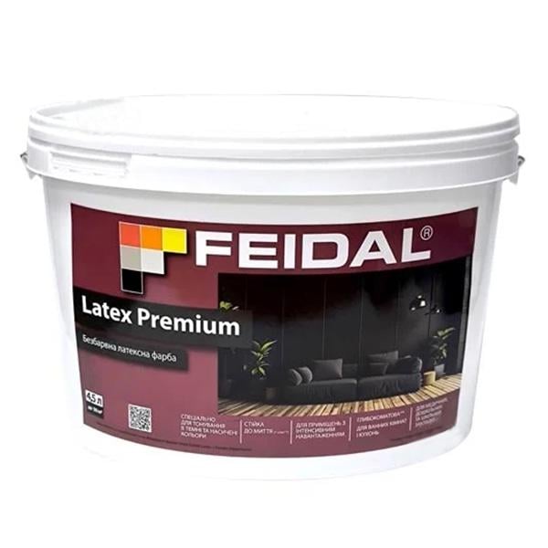 Краска Feidal Latex Premium TR глубокоматовая база под темные и насыщенные цвета 4,5 л Бесцветный - фото 1 Краска Feidal Latex Premium TR глубокоматовая база под темные и насыщенные цвета 4,5 л Бесцветный - фото 1