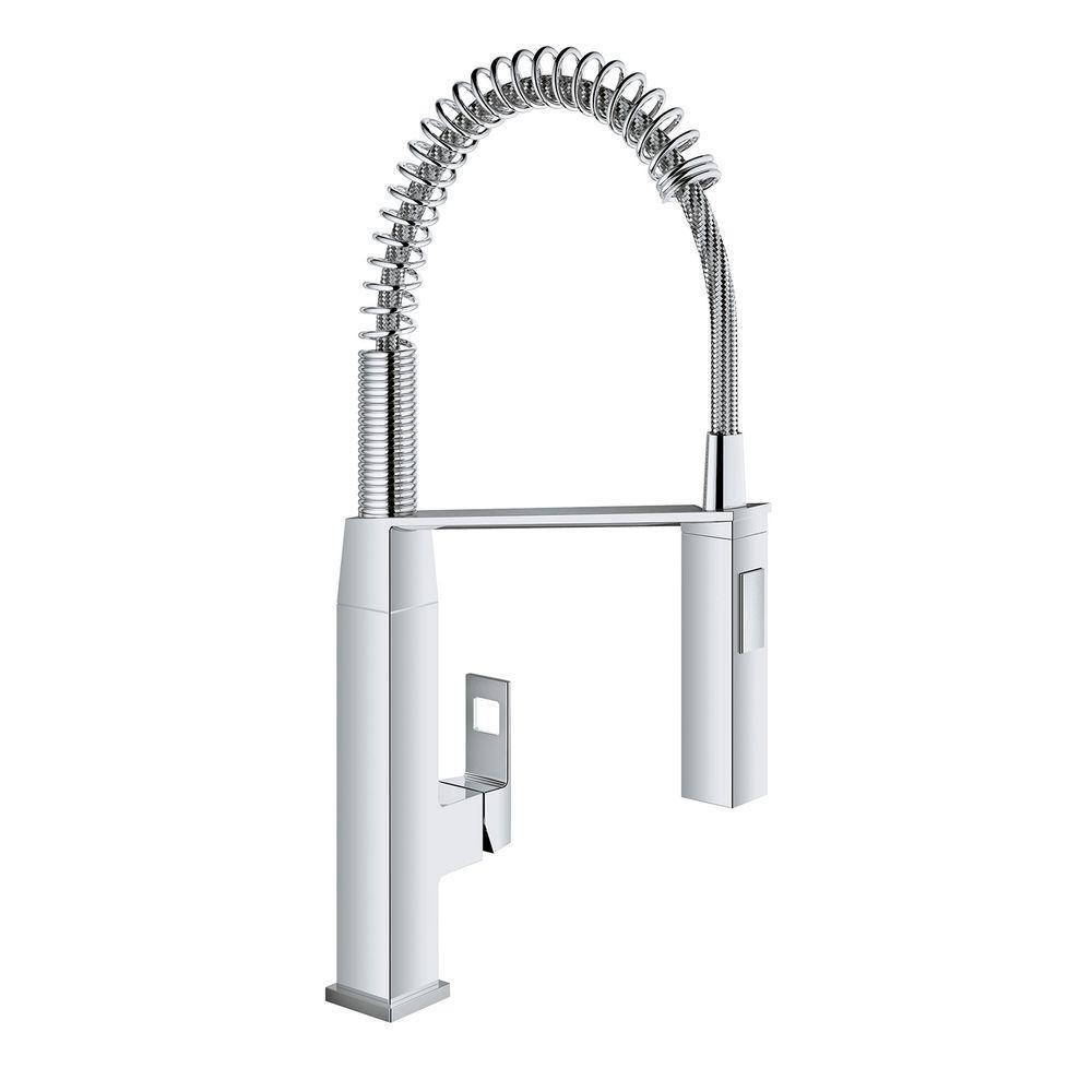 Змішувач для кухні Grohe EUROCUBE 31395DC0 з гнучким виливом Хром (73341)