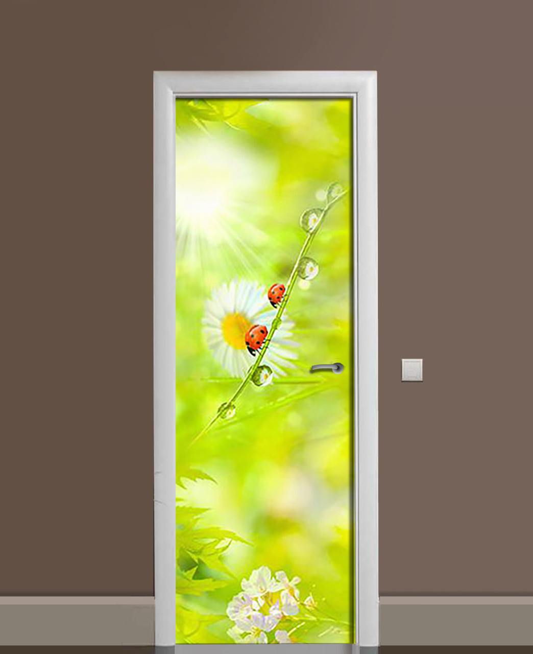 Наклейка 3D на двери Zatarga Утренняя роса 650х2000 мм (1323454326)