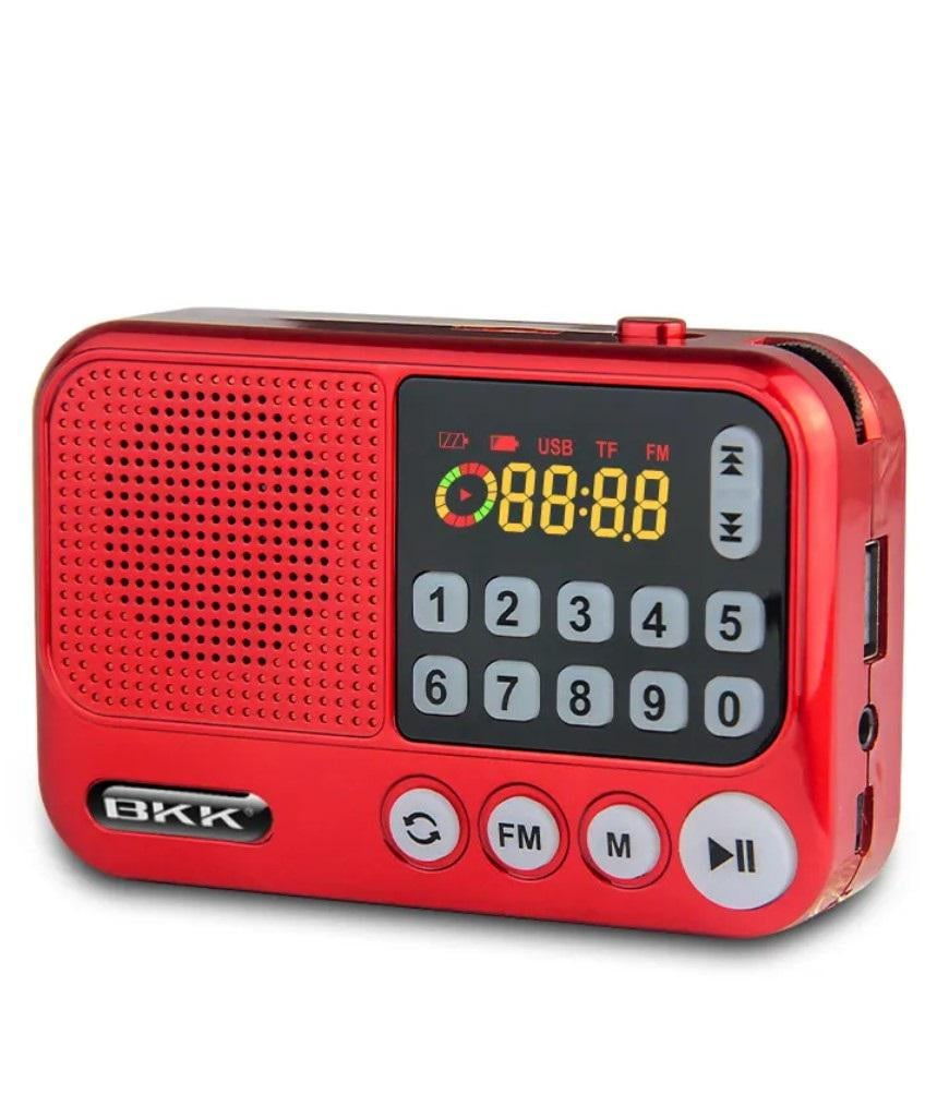 Радиоприемник аккумуляторный BKK S99 Красный (GR-04603)