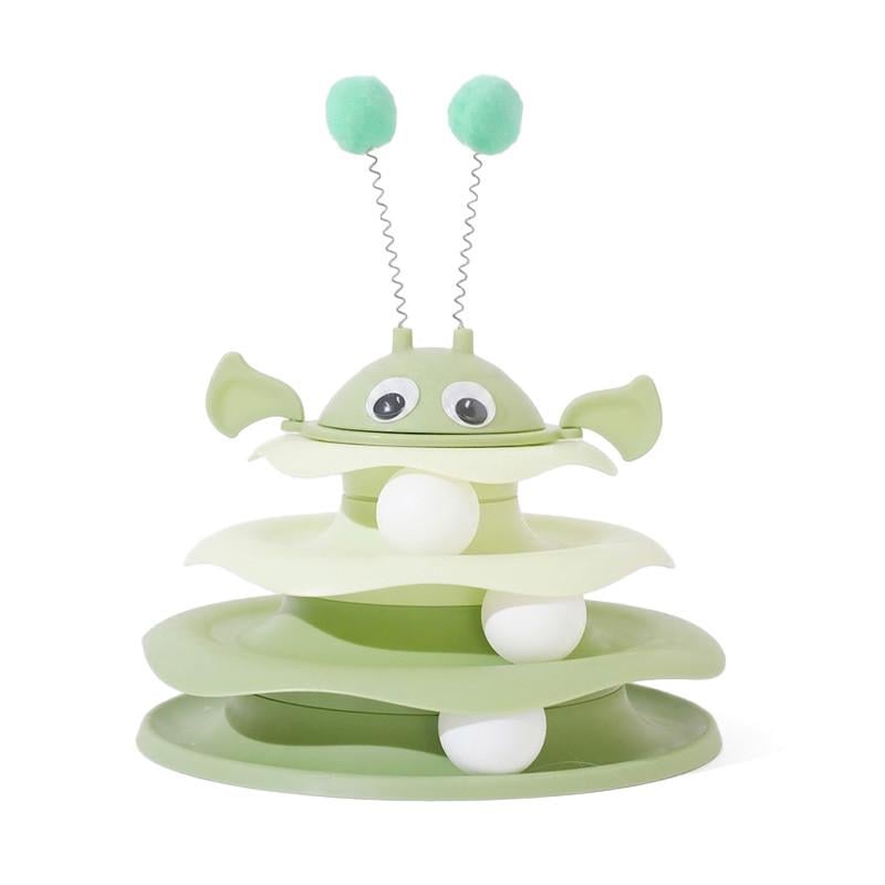 Игрушка для кошек Taotaopets 079906 Башня 3-уровневая интеллектуальная Green (34764118)
