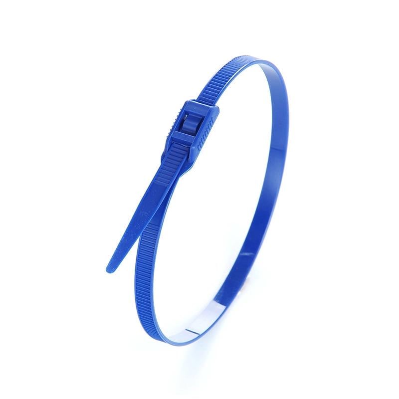 Хомут нейлоновий Apro з низьким профілем замка 100 шт. 8x400 мм Синій (CTLC-10424)