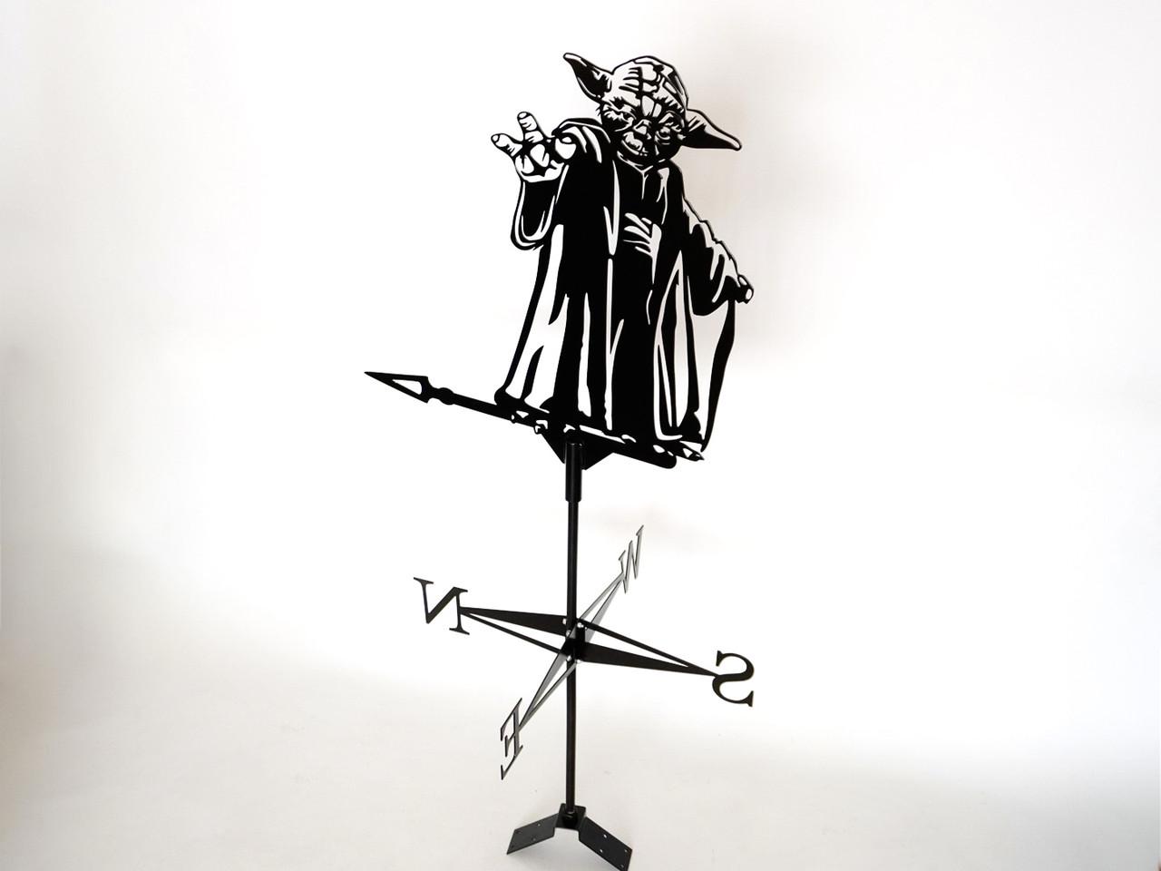 Флюгер большой на крышу Мастер-джедай Йода на высокий дом 140x70 см (1192363)