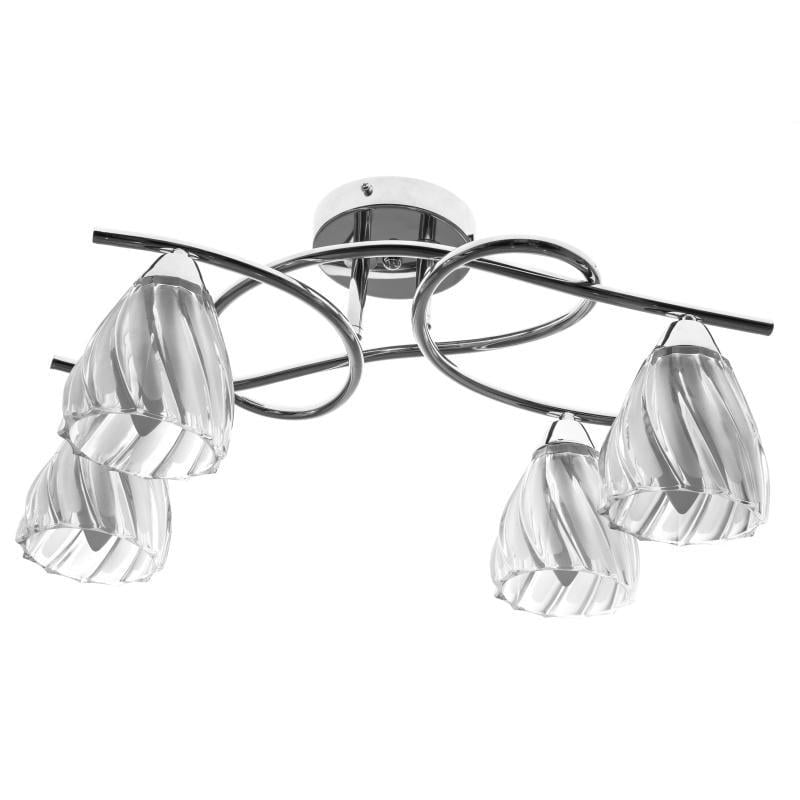 Люстра потолочная Brille LK-800S/4 E14 CH на 4 плафона