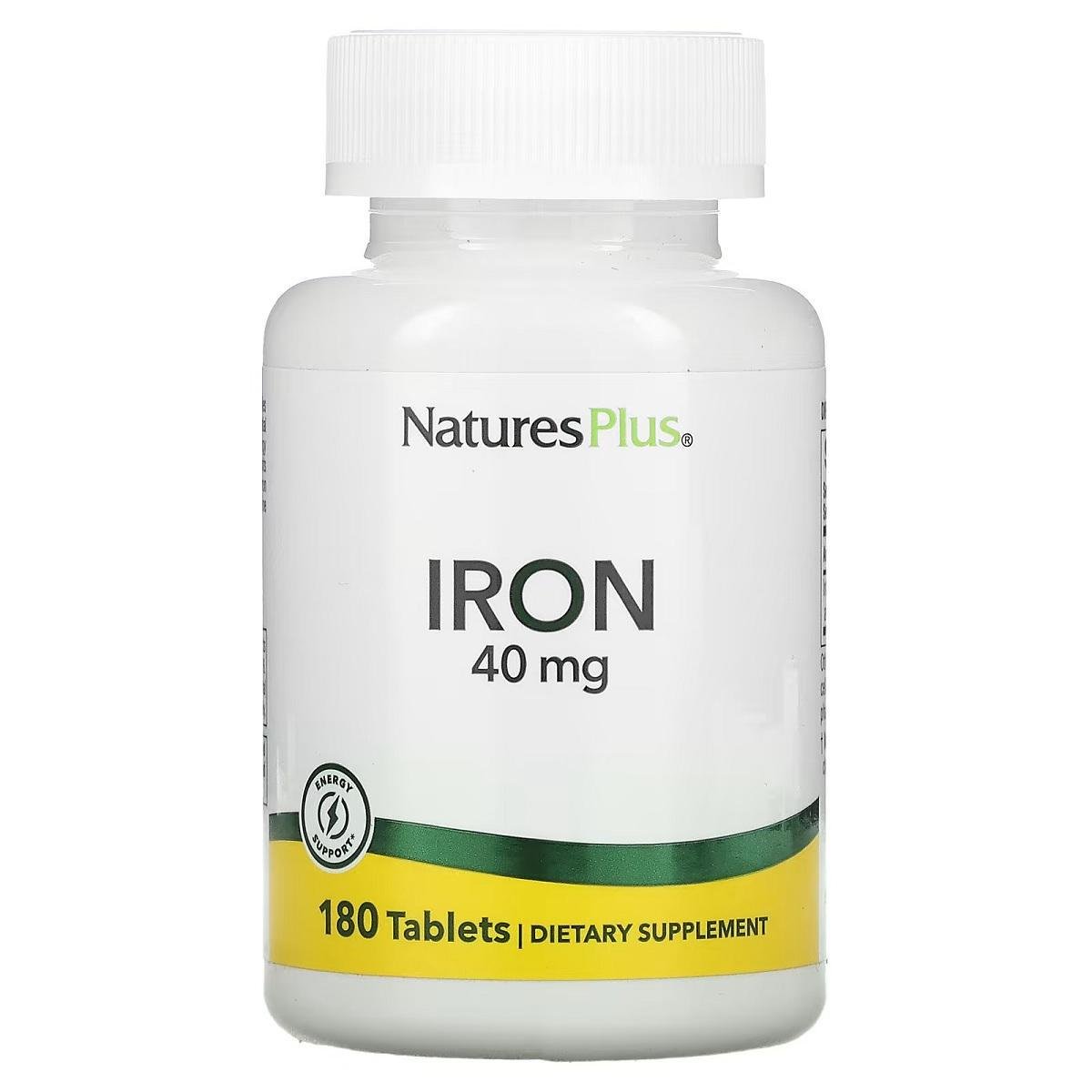 Залізо Iron Natures Plus 180 таблеток 40 мг (77938)