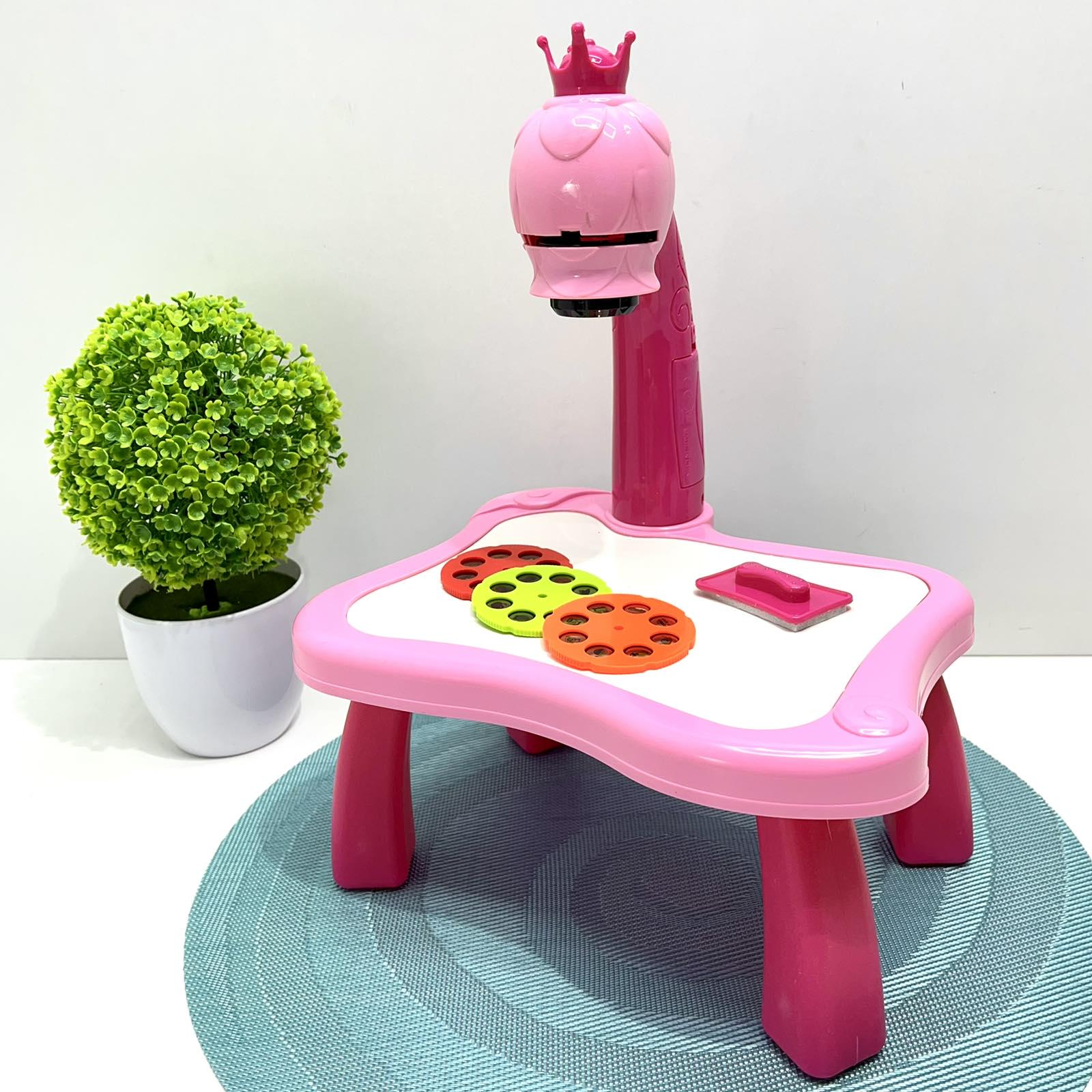 Проектор для рисования 24 листа/фломастеры 12 шт./блокнот Розовый (AK 0001 AB)