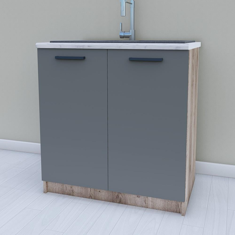 Модуль для кухни нижний Opendoors МП5 800 мм Графитовый/Аликанте (МП5/10)