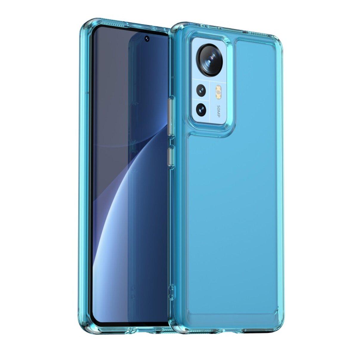 Противоударный чехол для Xiaomi Redmi Note 12 Pro 4G Cosmic Clear Color 2 mm / Transparent Blue