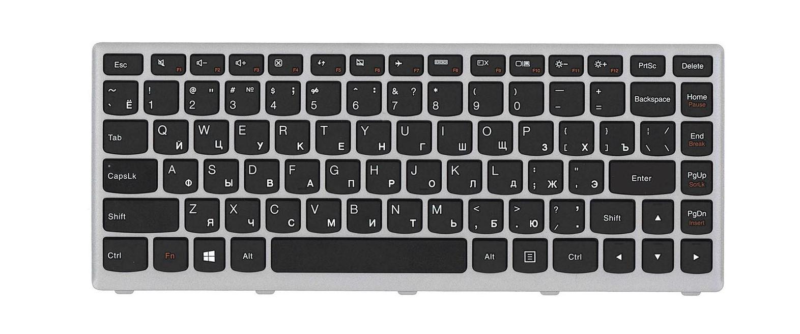 Клавиатура для ноутбука Lenovo IdeaPad S400 матовая (25-205056)