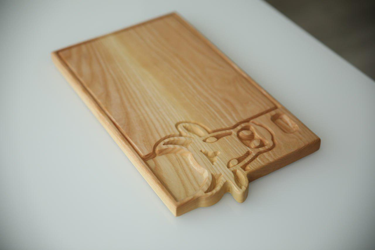 Деревянная дощечка Бык прямоугольная Ясень 35х20х2см (WDK-44.1) - фото 5 Деревянная дощечка Бык прямоугольная Ясень 35х20х2см (WDK-44.1) - фото 5