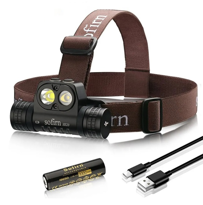 Фонарь налобный Sofirn HS20 XHP50.2+LH351D 2700 Лм с аккумулятором (18650)