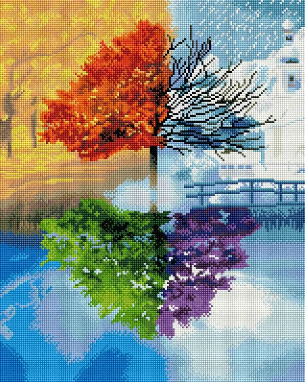 Алмазна мозаїка ColorArt Пори року 40х50 см (SP038)