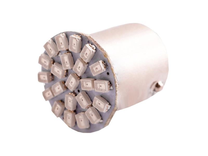 Автолампа светодиодная T25 P21/5W (1157) 12 В SMD1206-22led Желтый (1523)