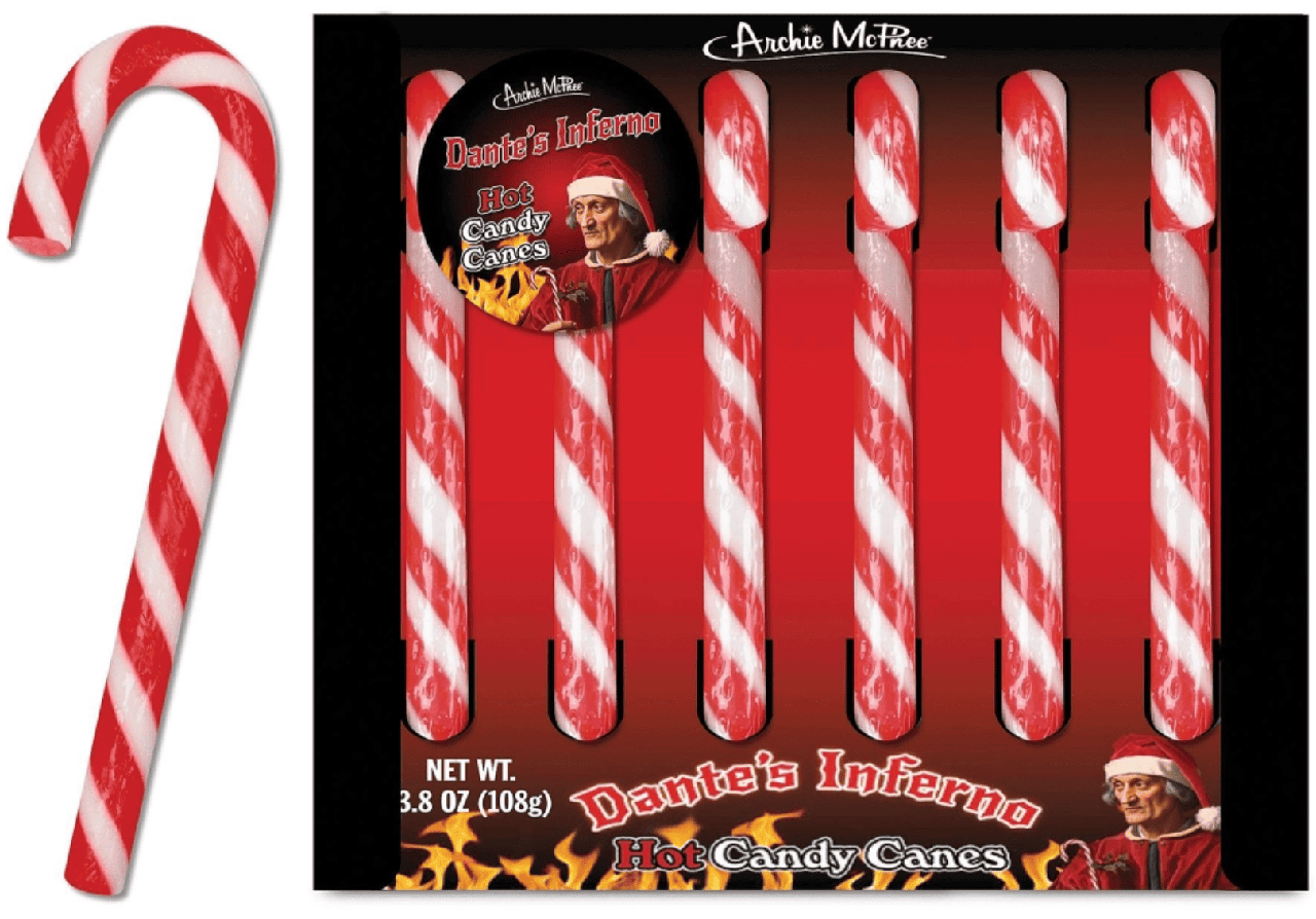 Льодяники-тростини гострі Archie McPhee Dante's Inferno Hot Candy Canes 108 г (2828582410)