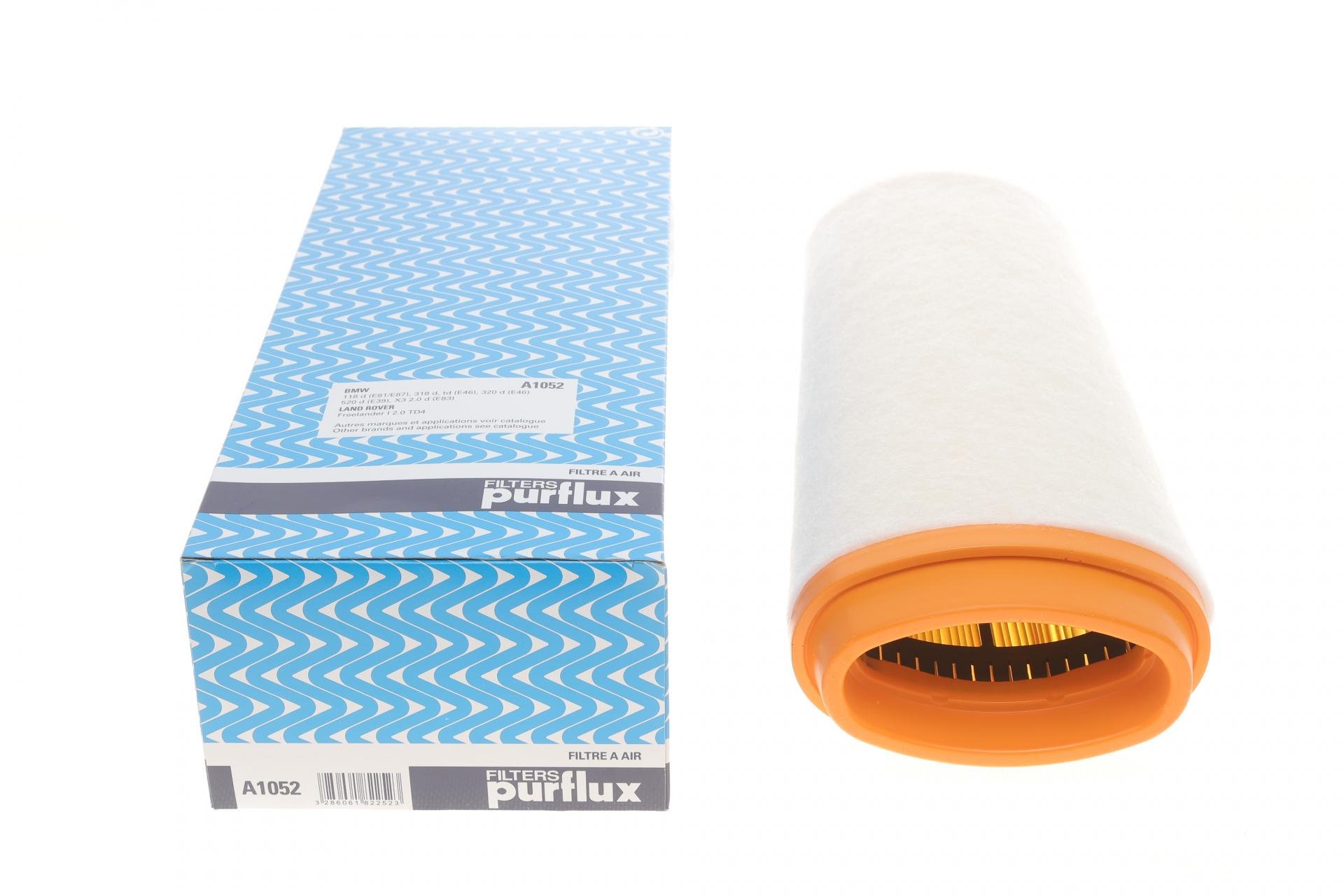 Фильтр воздушный PURFLUX для BMW 3 E46/5 E39, E60/X3 E83 01- (A1052)