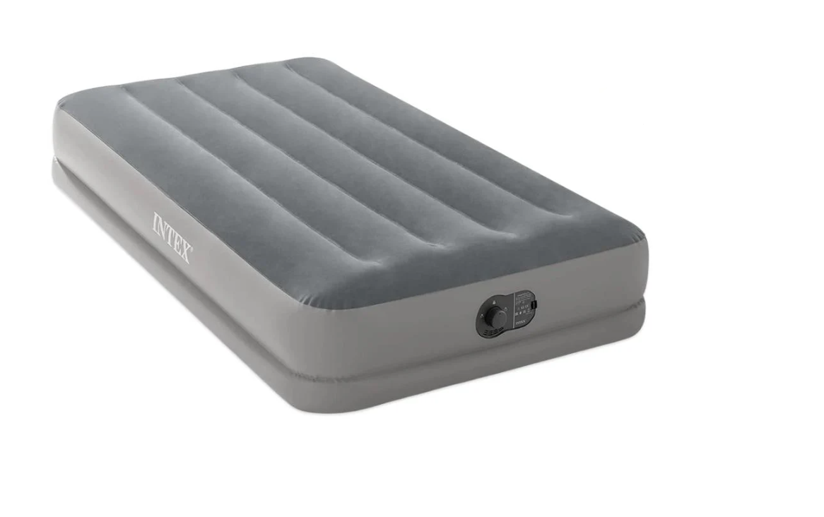 Матрас надувной с электронасосом от USB 191х99х30 см Серый