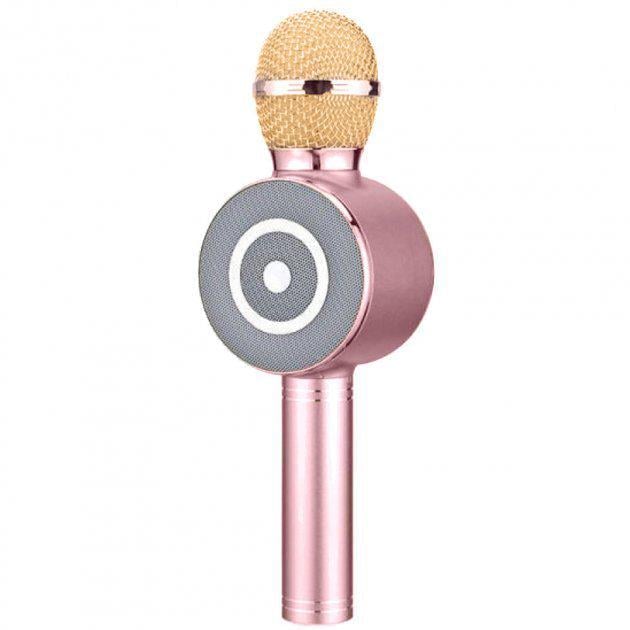 Микрофон детский записывающий USB Wster WS 669 Bluetooth с функцией караоке Розовый/Золото Микрофон детский записывающий USB Wster WS 669 Bluetooth с функцией караоке Розовый/Золото