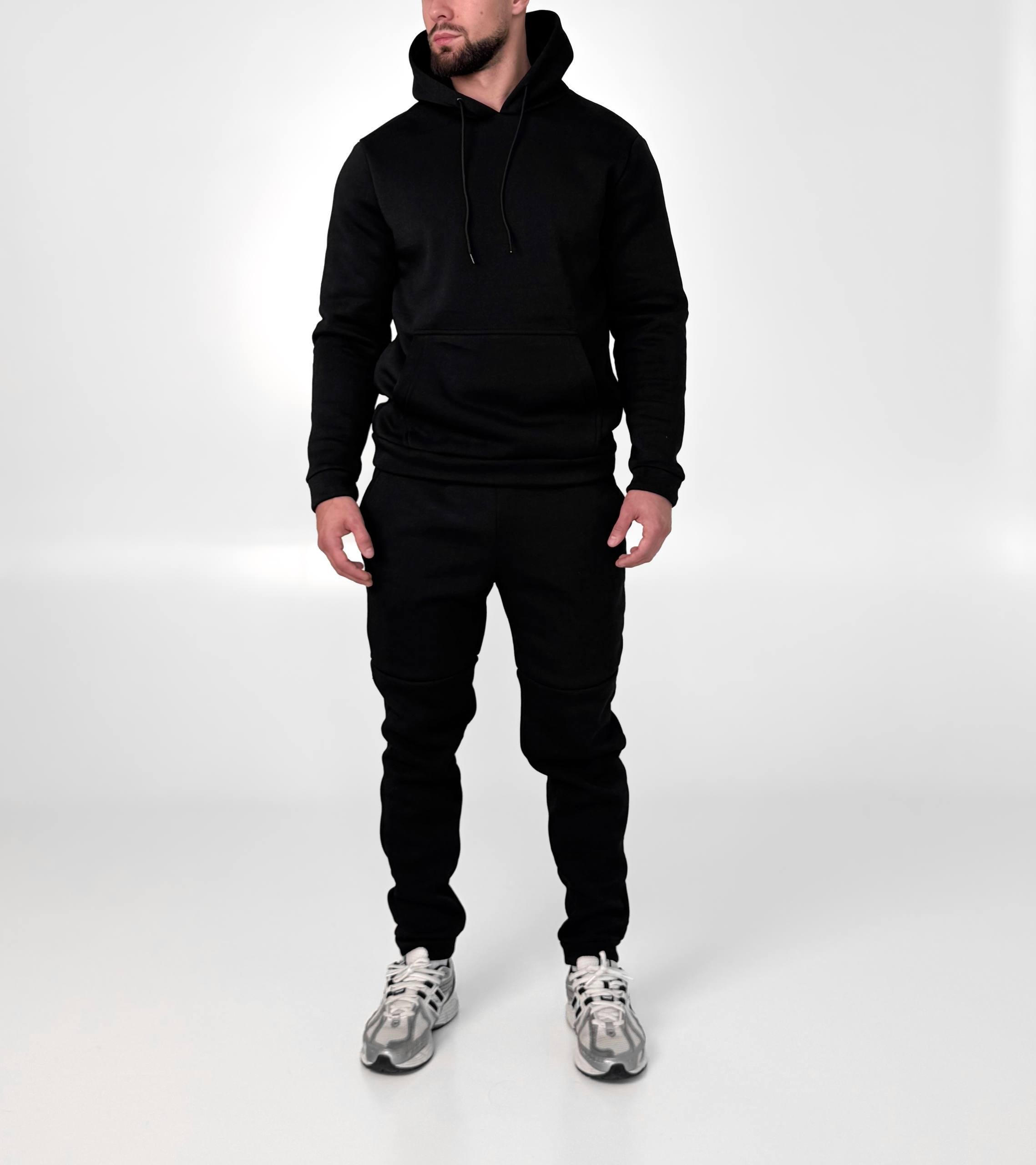 Спортивный костюм мужской 26018 зимний на флисе XXL Черный (26018/4)