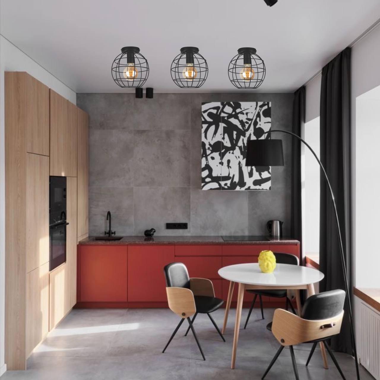 Светильник в стиле лофт Черный (56-XPR2175F-1 BK) - фото 3 Светильник в стиле лофт Черный (56-XPR2175F-1 BK) - фото 3