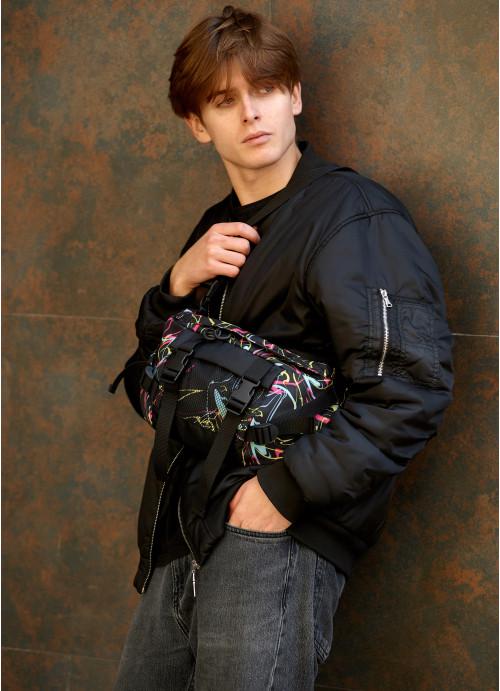 Поясная сумка мужская Sambag Abstract тканевая (879038721)