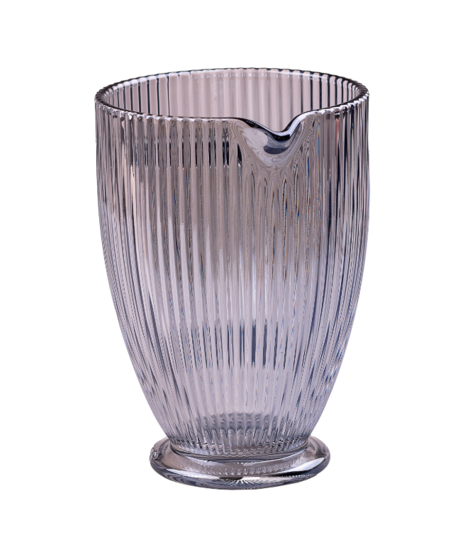 Кувшин для напитков фигурный прозрачный ребристый из толстого стекла 1,2 л Голубой - фото 2 Кувшин для напитков фигурный прозрачный ребристый из толстого стекла 1,2 л Голубой - фото 2